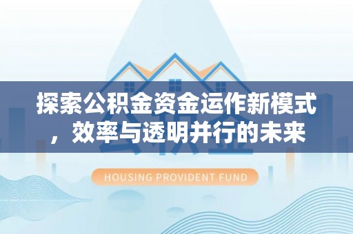 八宿探索公积金资金运作新模式，效率与透明并行的未来