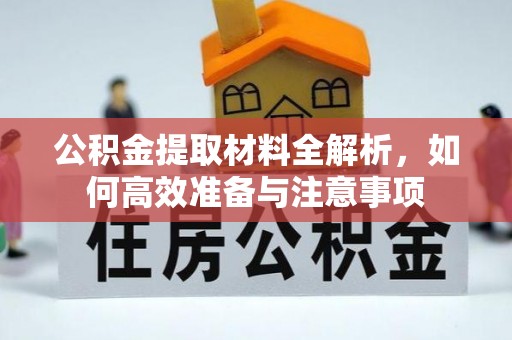 八宿公积金提取材料全解析，如何高效准备与注意事项