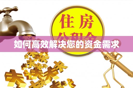 八宿如何高效解决您的资金需求